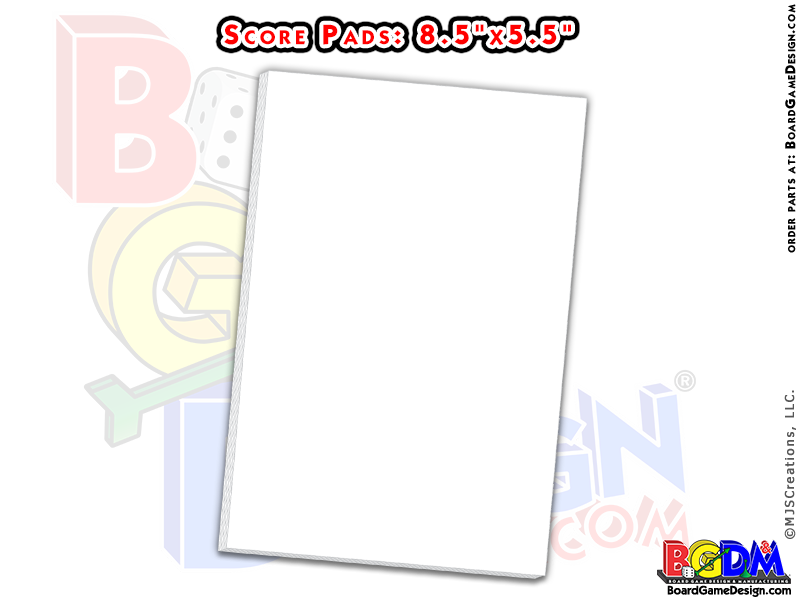 Score Pad 5.5" x 8.5"