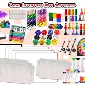 The Advanced Game Inventors Kit we offer is a diverse kit for the inventor that needs lots of choices for creating one game or more. This inventor starter kit can also be appreciated by the experienced gamer that needs a much wider selection of game parts to make a great game. - Game Inventors Kit / Parts Kit for Game Creators. This game starter kit is for Beginners and the Pro Game Creators. This is a collection of game parts to make your game developing ideas easier. Make your game invention come to life!