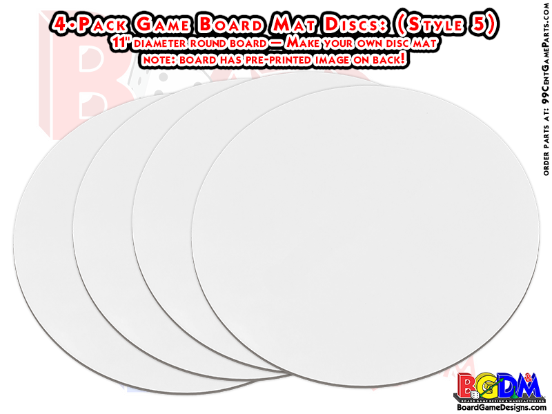 Game Board Round Mat Discs-11 inch Diameter (STYLE 5)