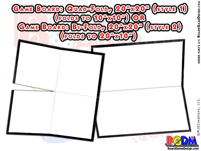 Game Board Blanks (Quad-Fold or Bi-Fold)