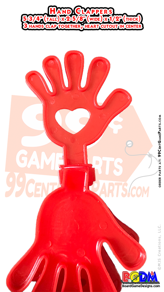 Party Favor Hand Clappers with Heart