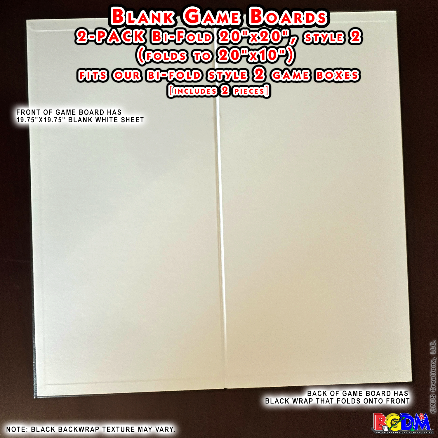 Game Board Bi-Fold (Style 2) 2-PACK