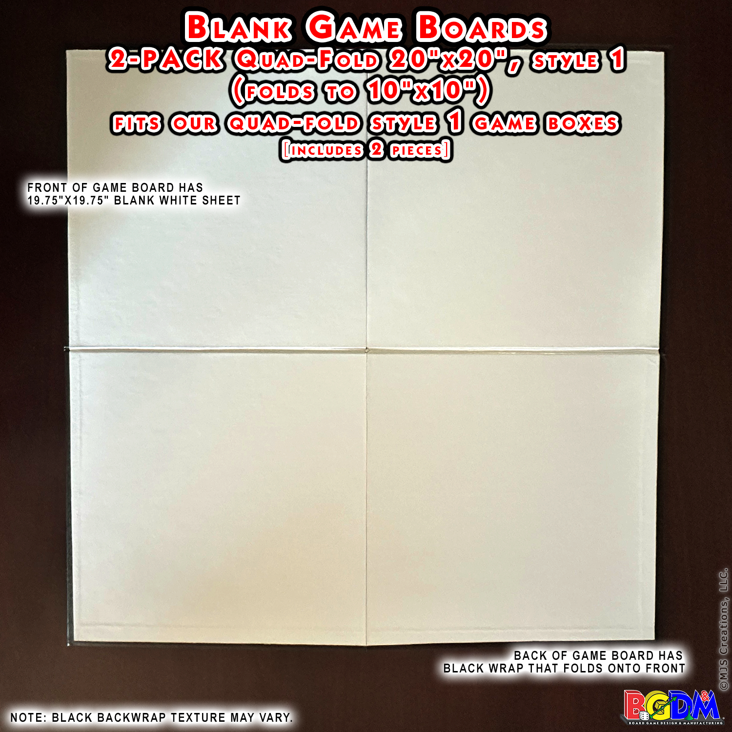 Game Board Quad-Fold (Style 1) 2-PACK