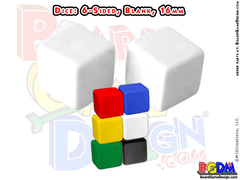 Dice (6-sided, 16mm), Blanks